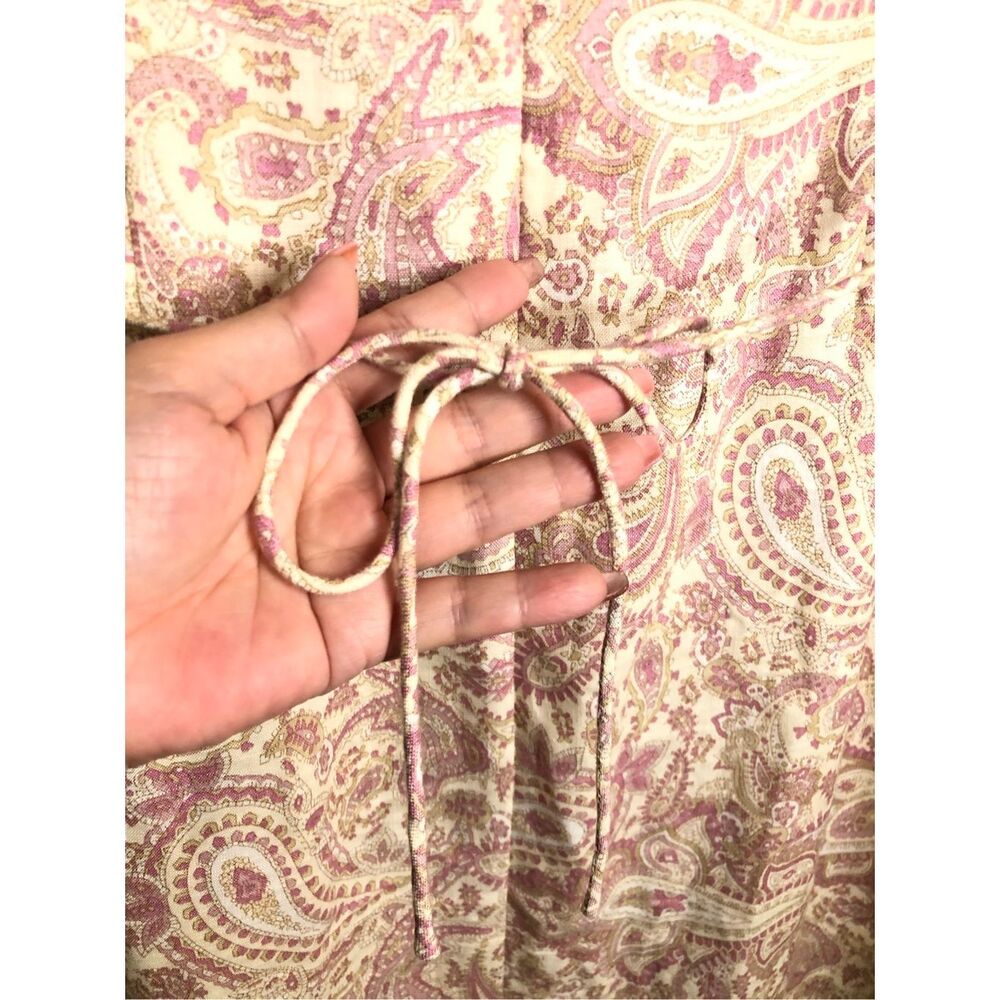 Y2K Casual Corner Paisley Linen Maxi Dress size 8  summer breathable vacation Ea - Picture 3 of 9